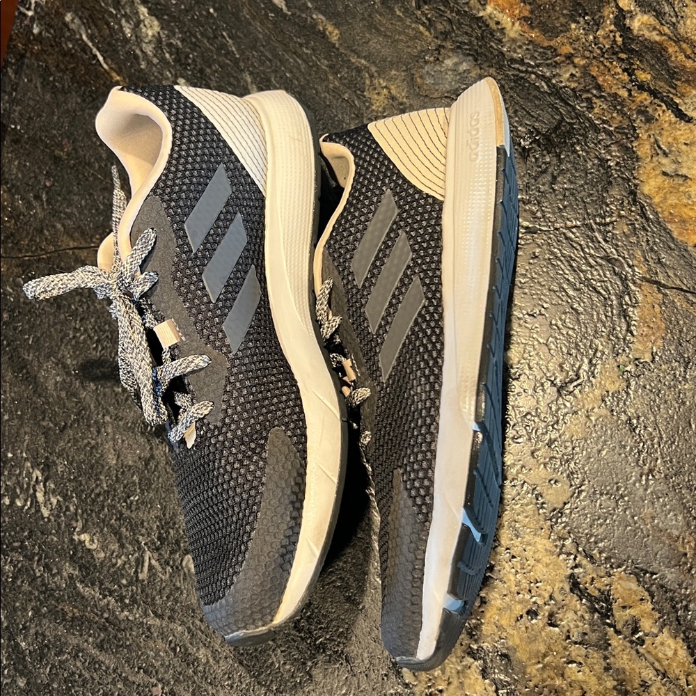 Adidas Black and Beige Running Shoes